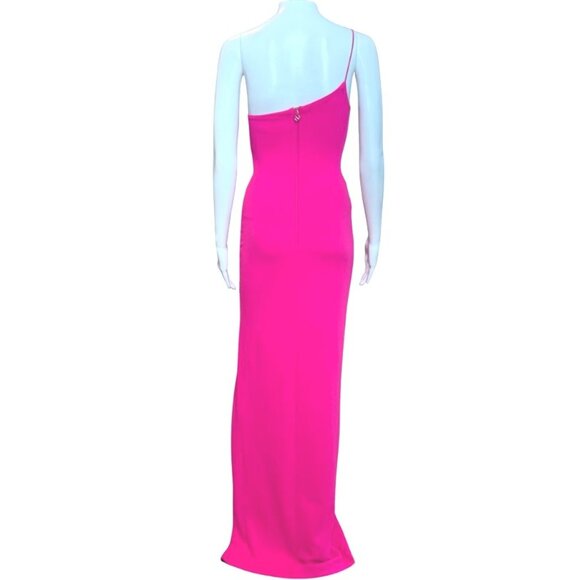 Nookie Lust Gown One Shoulder High Leg Slit Gown Pink NMA1913 Size XS NWT - Picture 5 of 10